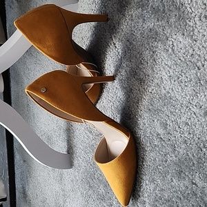 yellow Suede Heels